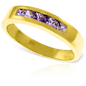 0.6 Carat 14K Solid Yellow Gold Bliss Is Found Here Amethyst Ring