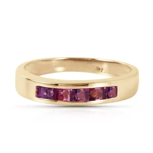 0.6 Carat 14K Solid Yellow Gold Bliss Is Found Here Amethyst Ring