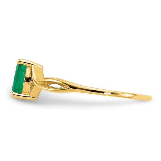 10k Yellow Gold Emerald Ring