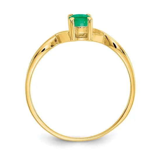 10k Yellow Gold Emerald Ring