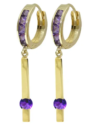 1.35 Carat 14K Solid White Gold Roxanna Amethyst Earrings