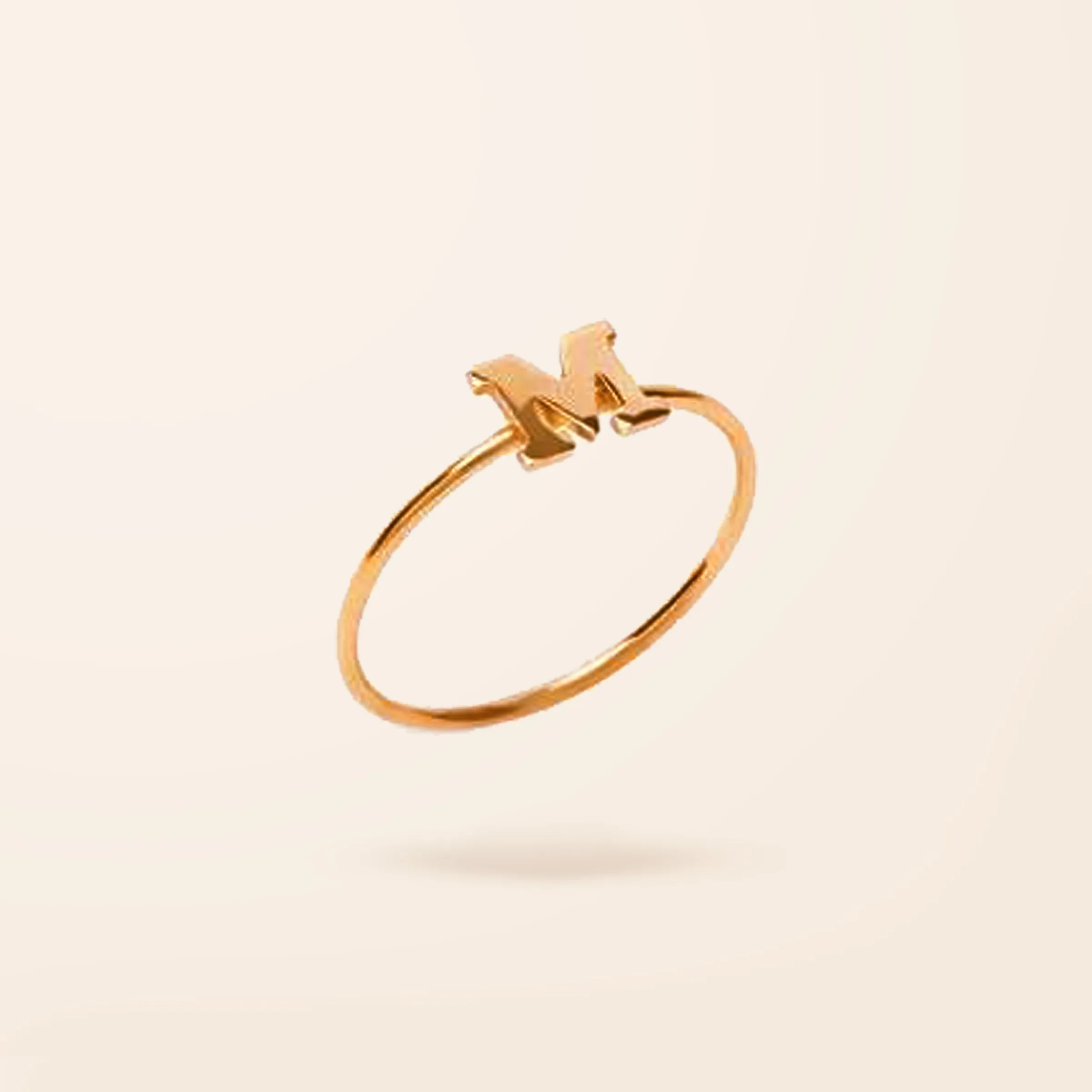 14K Gold Initial Ring