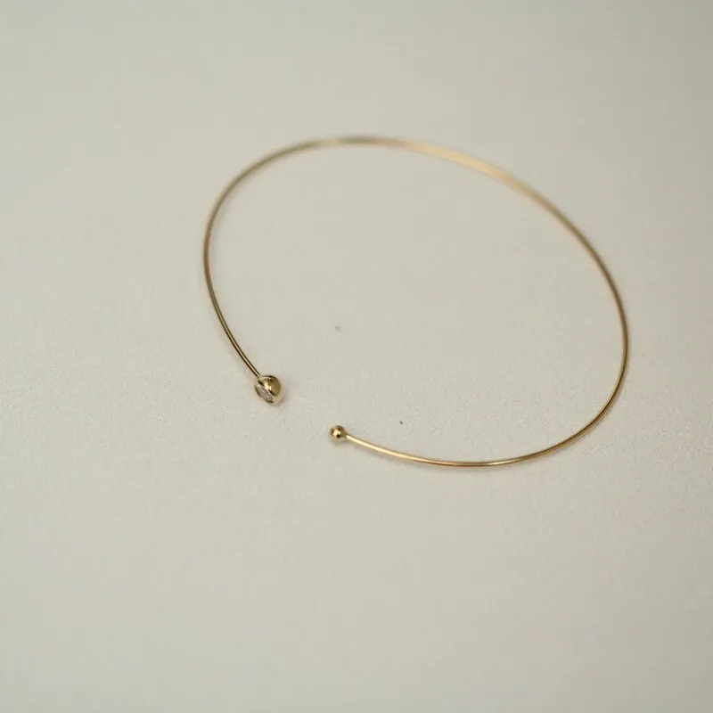 14K Real Gold Simple Bracelet Fine Bracelet Female Jewelry