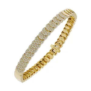 14Kt Yellow Gold Diamond 1 1/10Ctw Bracelet