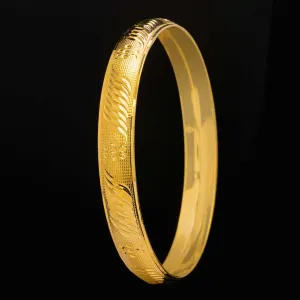 24CT HEAVY GOLD PLATED BOHO STYLE BANGLE PGB22-571