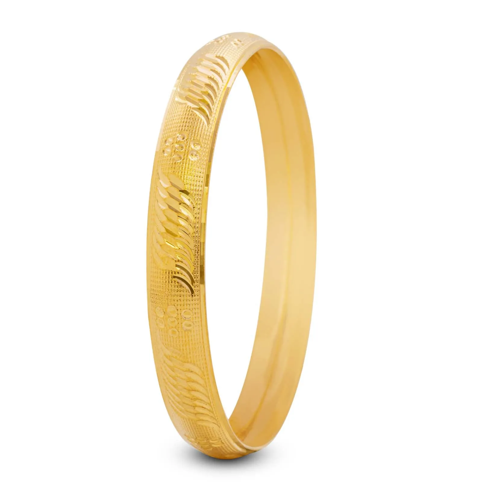 24CT HEAVY GOLD PLATED BOHO STYLE BANGLE PGB22-571