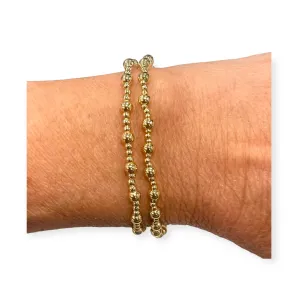 2mm/4mm Gold Beaded Stretch Bracelet