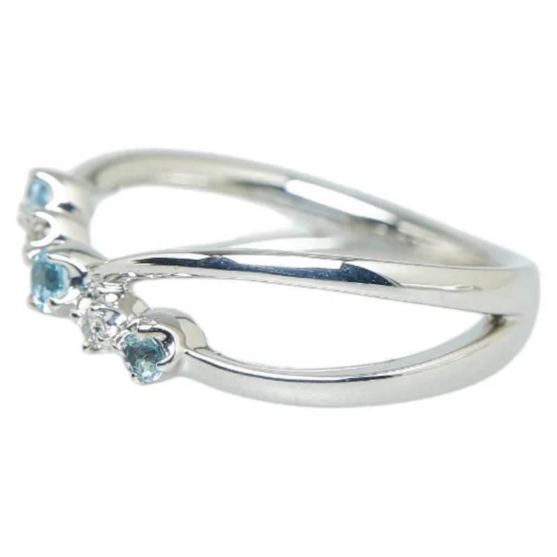 4℃ K18WG White Gold Aquamarine Ring