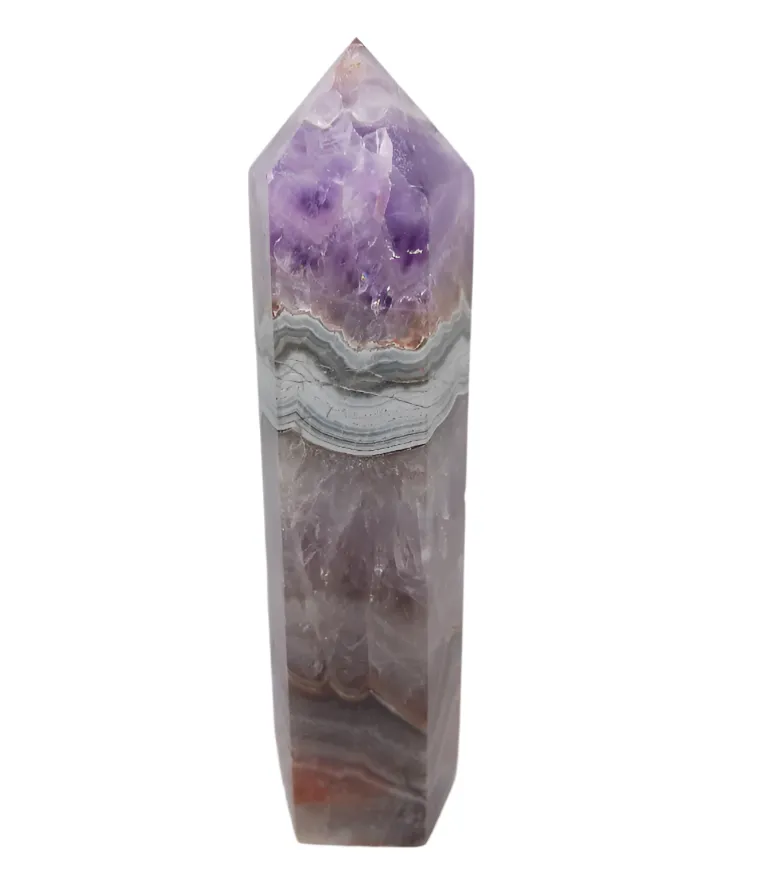 473G Amethyst Agate Crystal Tower