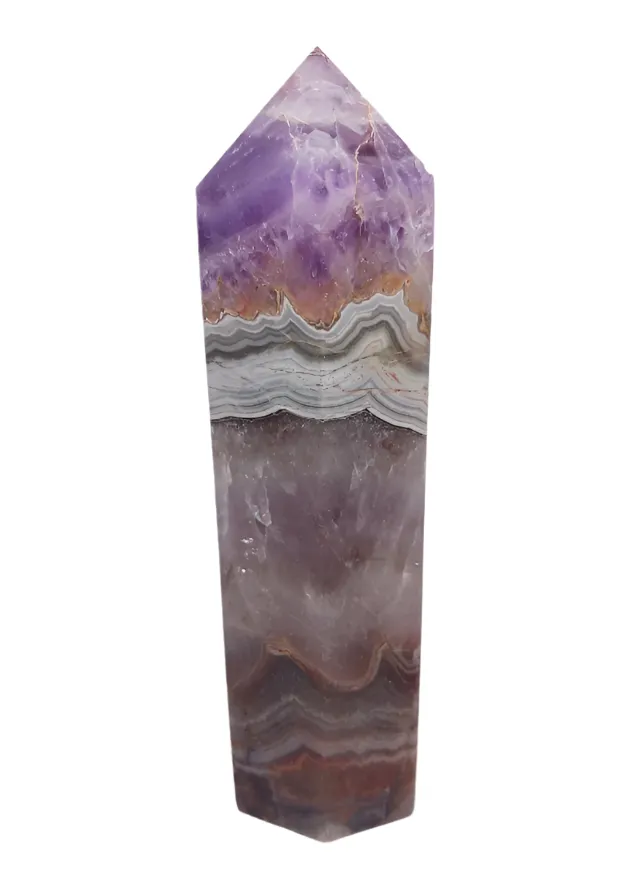 473G Amethyst Agate Crystal Tower