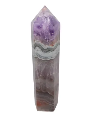 473G Amethyst Agate Crystal Tower