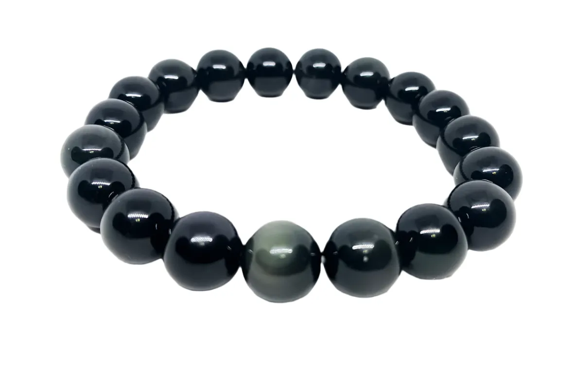 8MM Rainbow Obsidian Crystal Bracelet