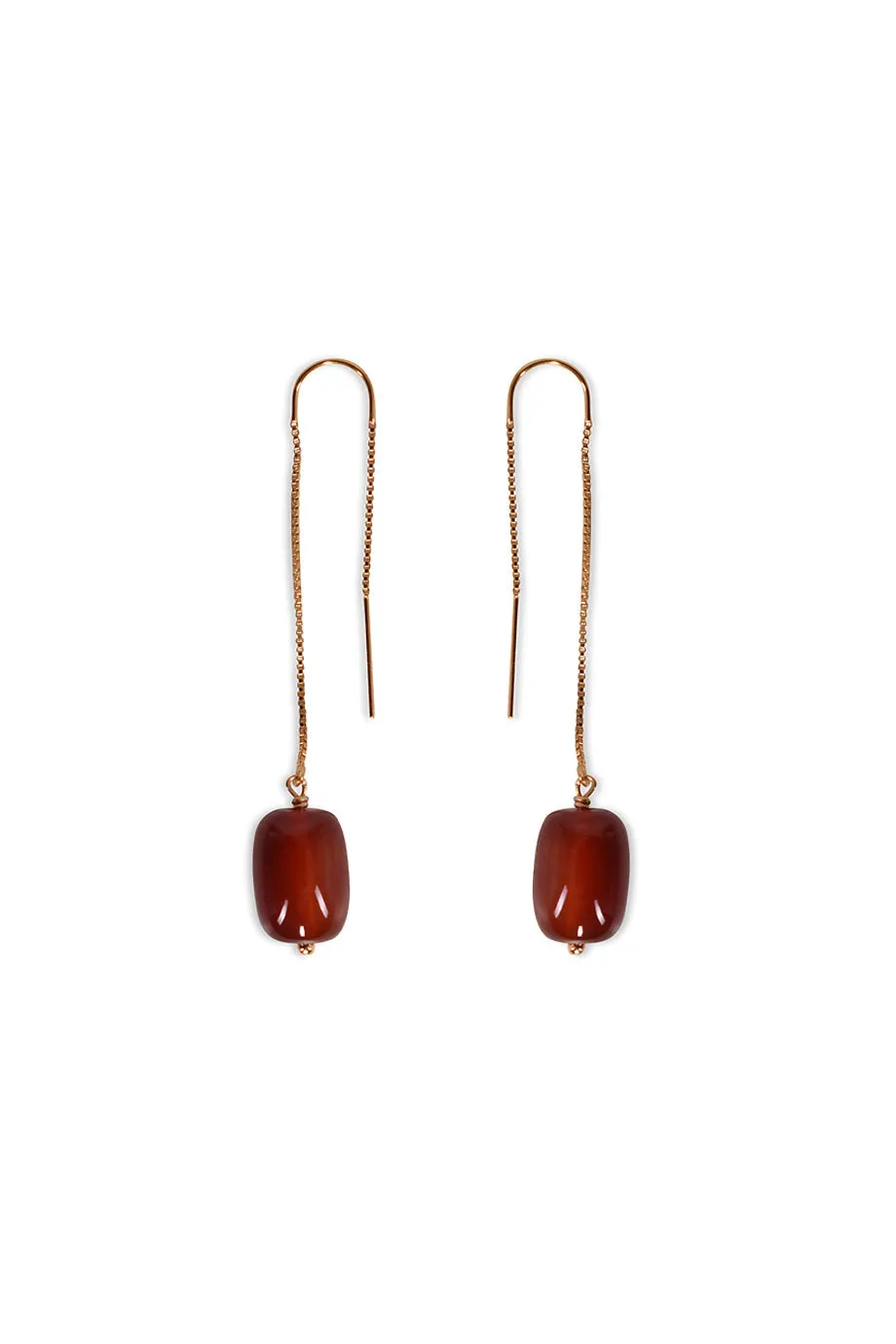 Alouette Design
 Thread Earring - Garnet