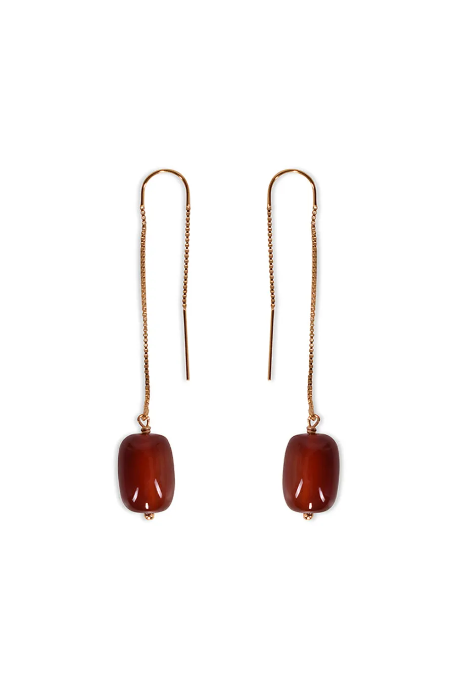 Alouette Design
 Thread Earring - Garnet