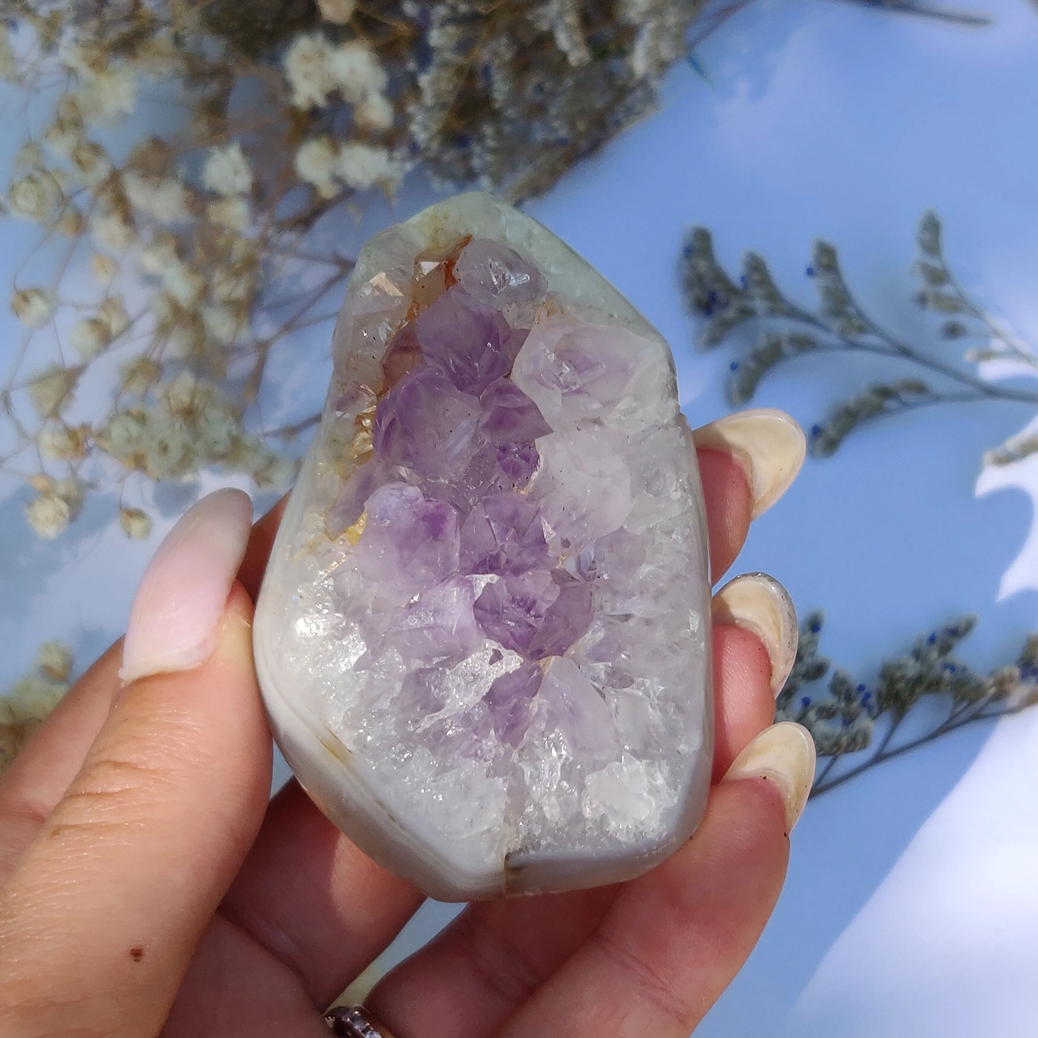 Amethyst Agate Geode (#J5)