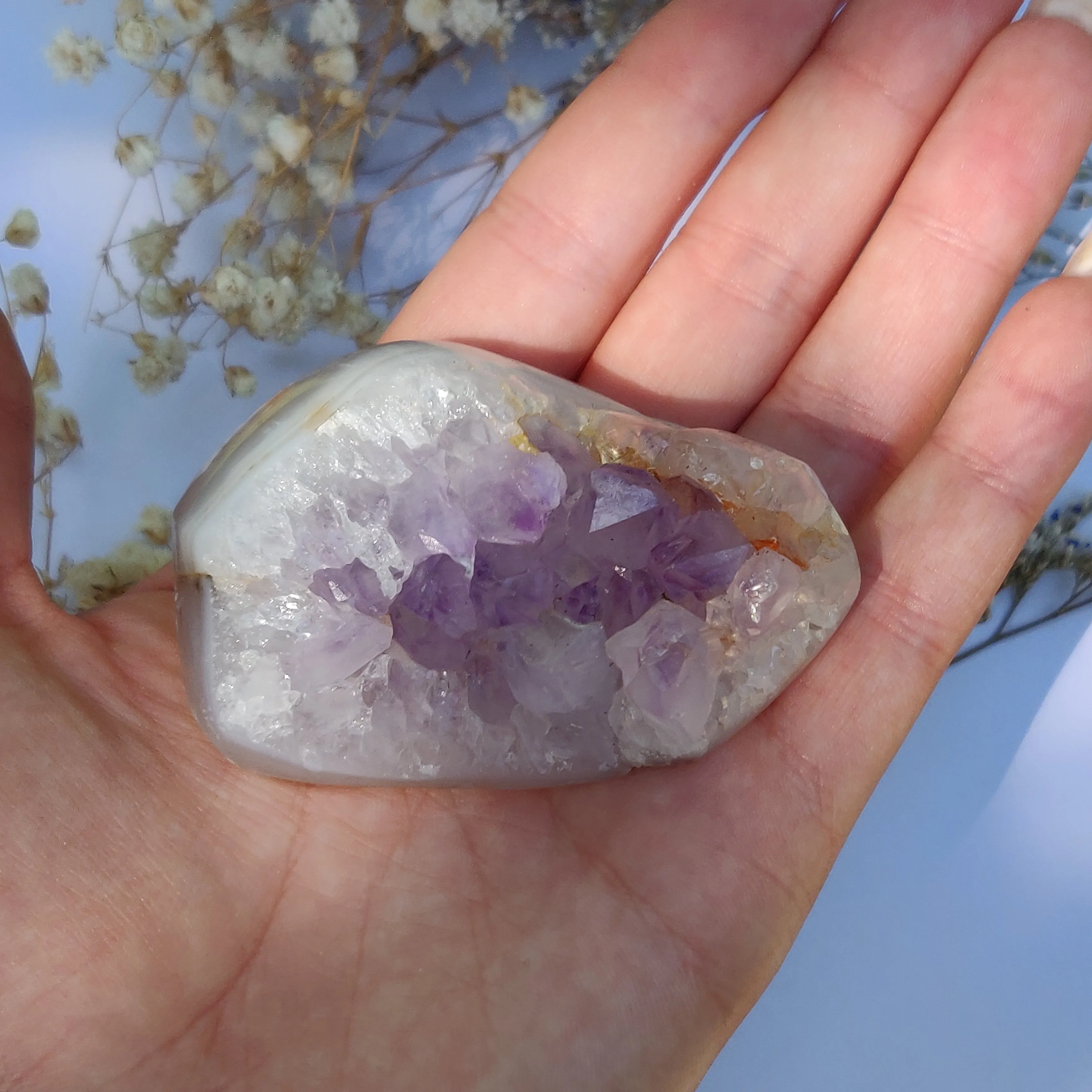 Amethyst Agate Geode (#J5)