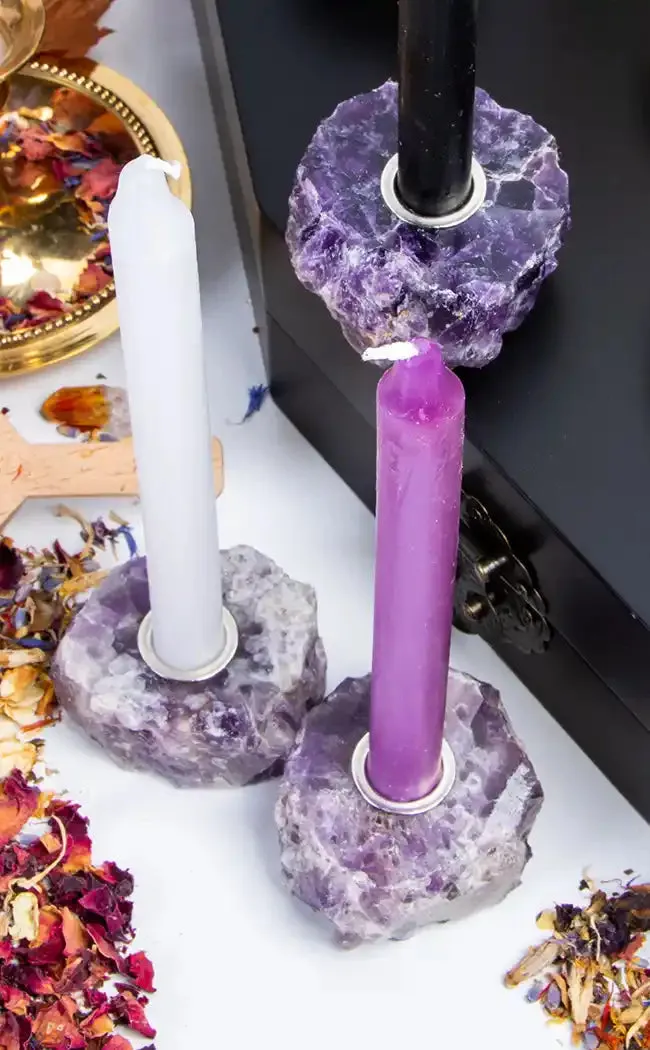 Amethyst Chime Spell Candle Holder