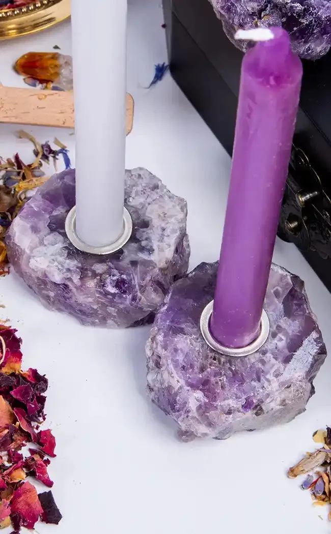 Amethyst Chime Spell Candle Holder