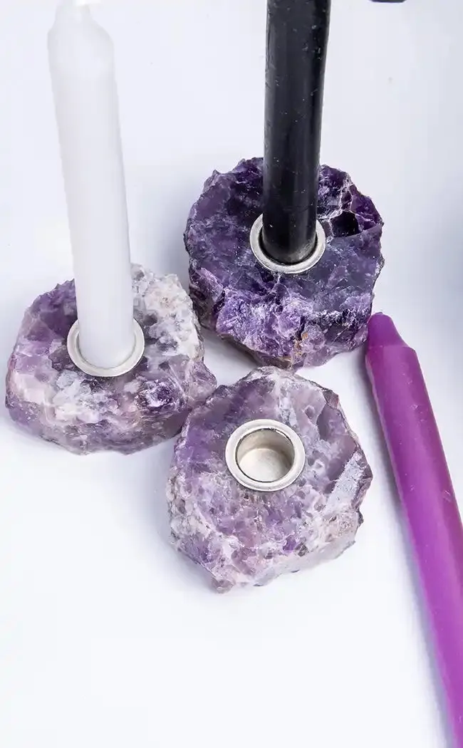 Amethyst Chime Spell Candle Holder