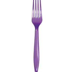 Amethyst Purple Plastic Forks (24/Pkg)