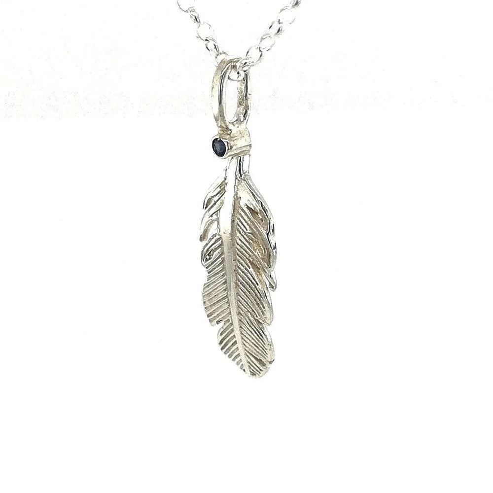 Angel Feather Birthstone Necklace - All Birthstones