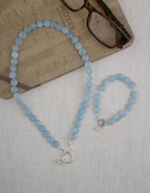 Aquamarine Necklace and Bracelet