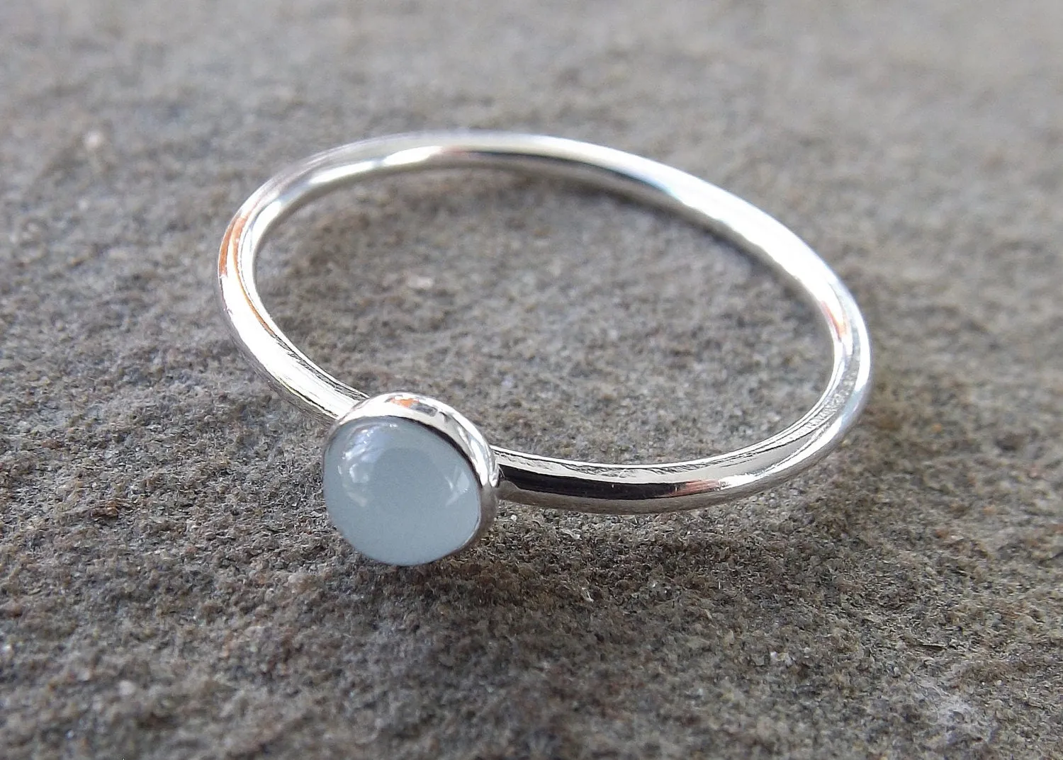 Aquamarine Stacking Ring, Aquamarine Ring, Natural Gemstone Ring, March Birthstone, Aquamarine, Gemstone Stacking Ring, Aqua, Gift