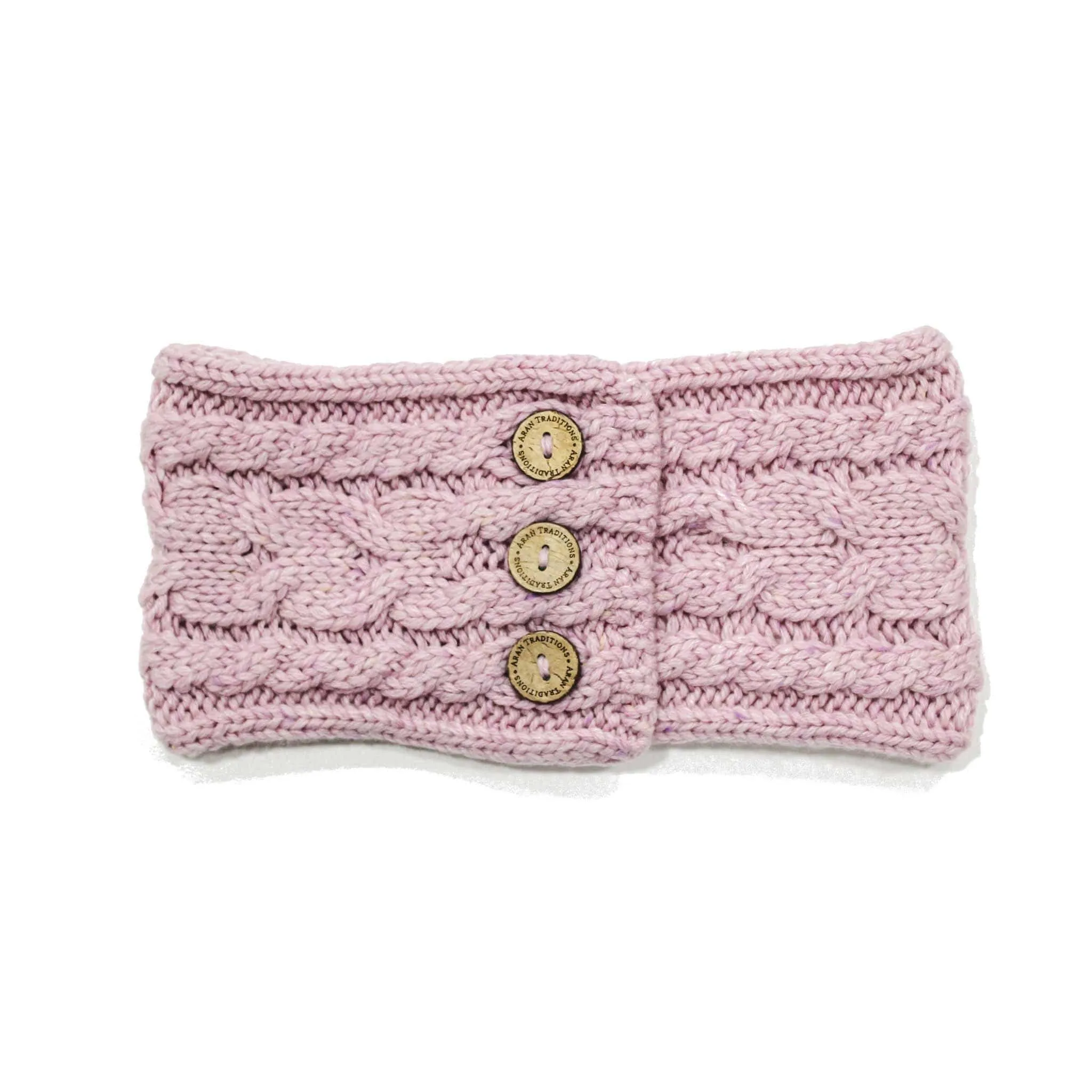 Aran Donegal Cable Button Headband