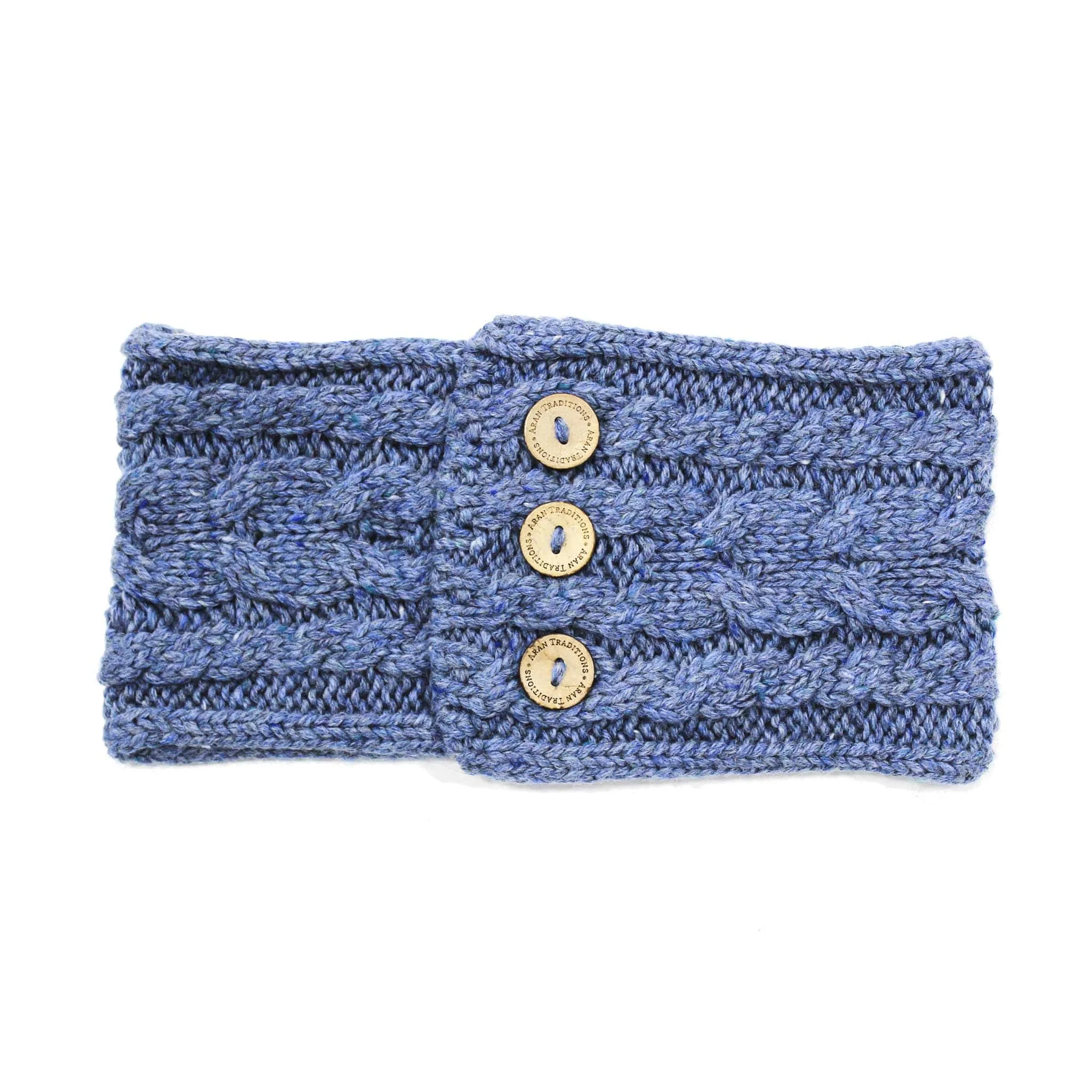 Aran Donegal Cable Button Headband