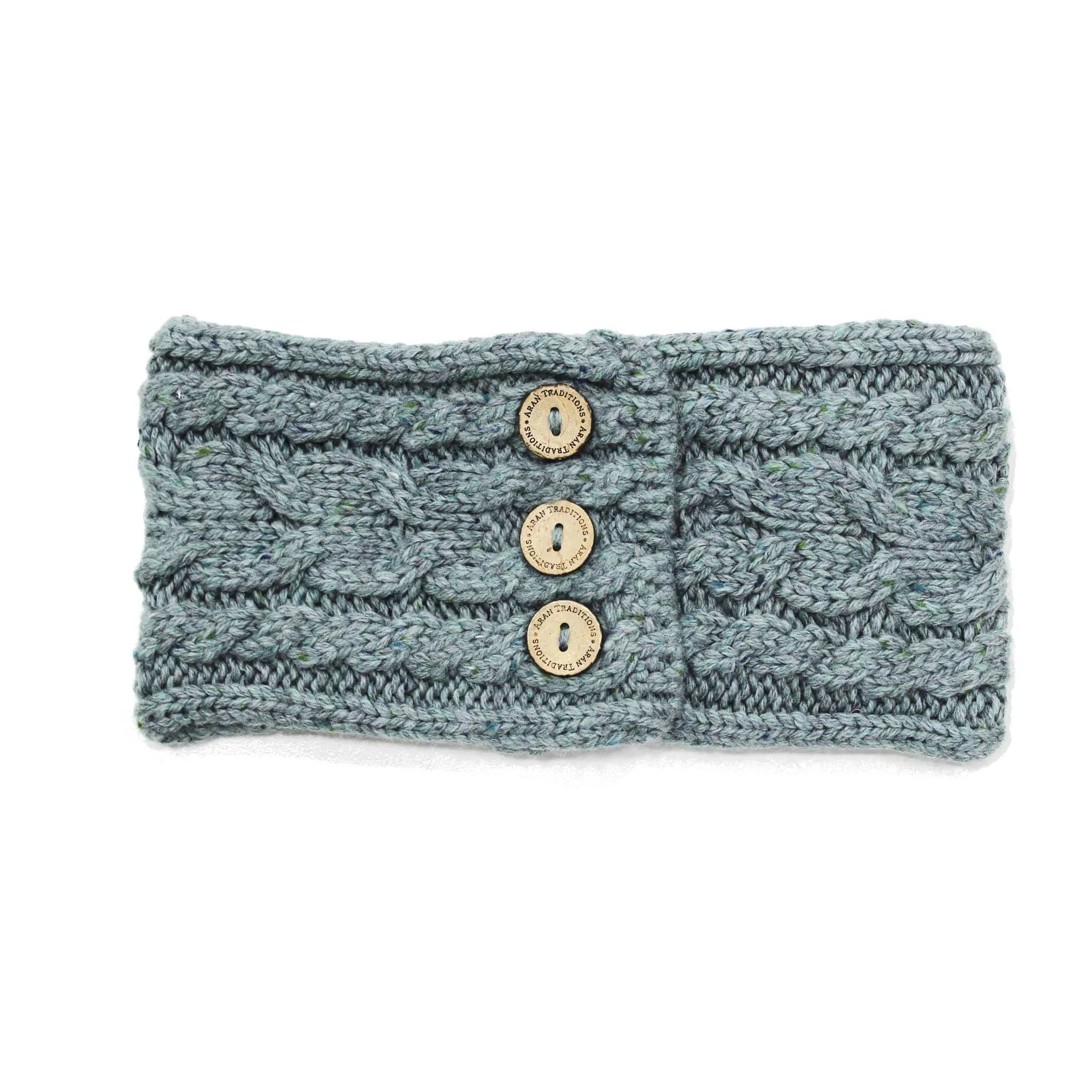 Aran Donegal Cable Button Headband