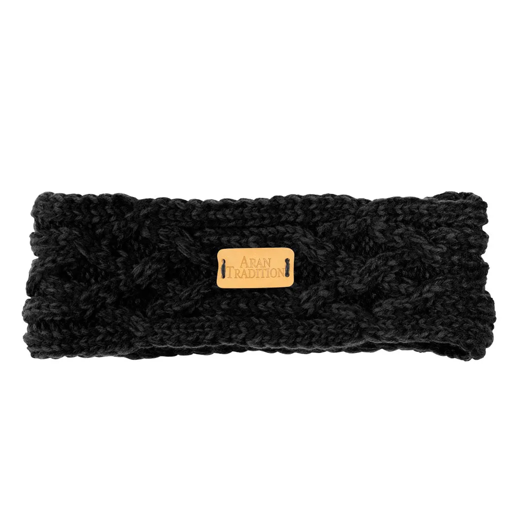 Aran Donegal Cable Button Headband