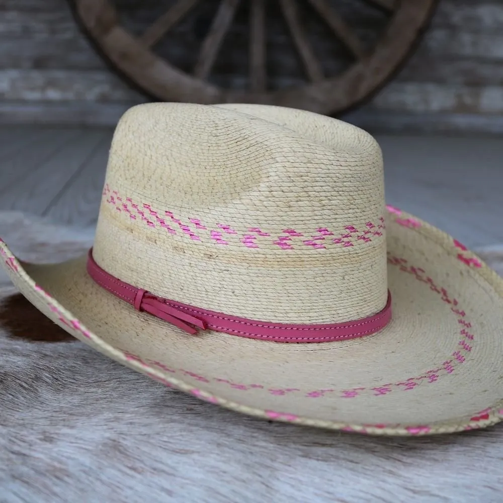 Atwood Baby Girl's Pink Palm Leaf Hat