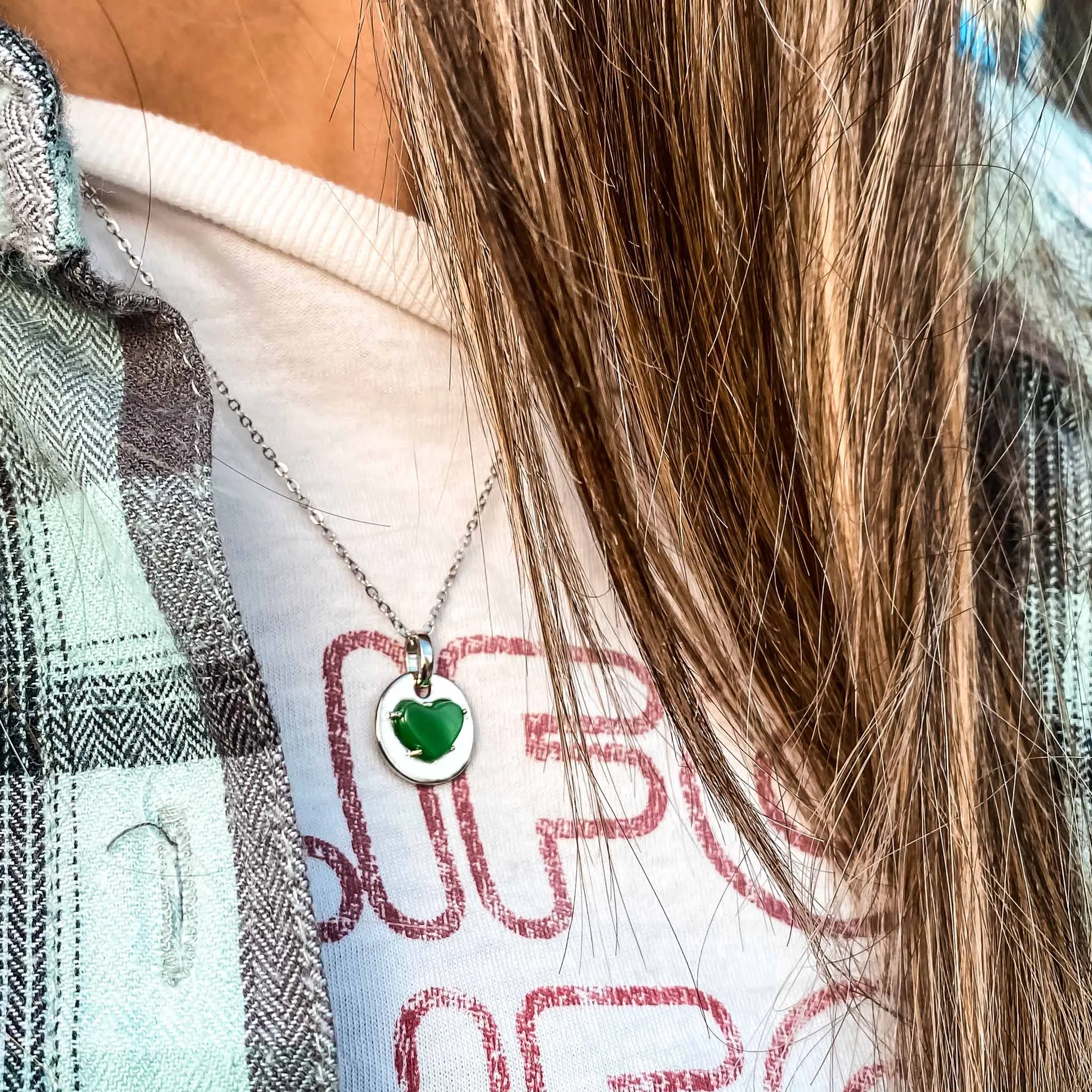 AUGUST Birthstone Jane Necklace in Peridot