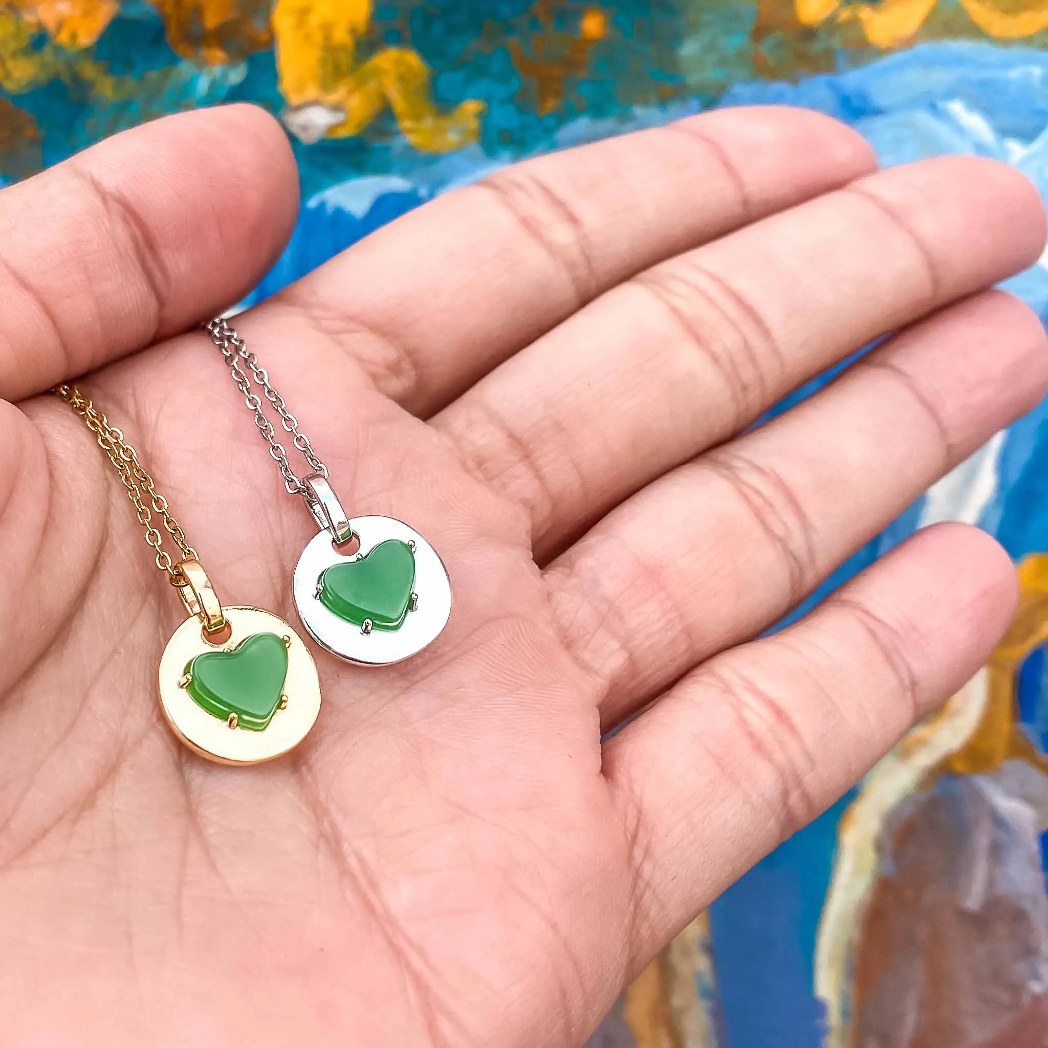 AUGUST Birthstone Jane Necklace in Peridot