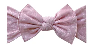 Baby Bling Mauve Branch Printed Knot Headband