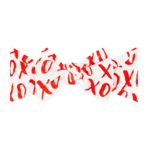 Baby Bling Red XOXO Printed Knot Headband