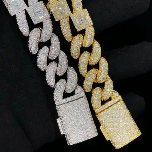 Baguette Cluster & Pave Cuban CZ Iced Out Hip Hop Bracelet