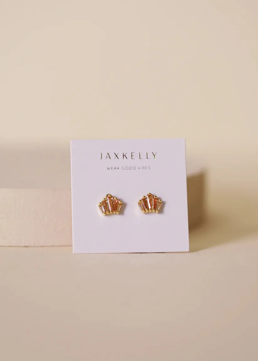 Baguette Crown Earrings