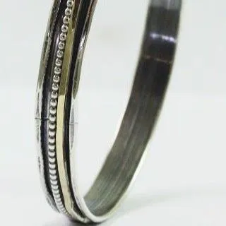 Bangle for woman / Stylish Israeli sterling silver and Gold bracelets