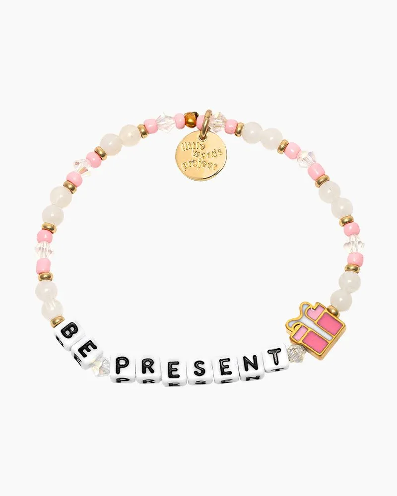 Be Present Holiday Gift Beaded Bracelet - S/M