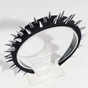 Black Alt Punk Spike Headband