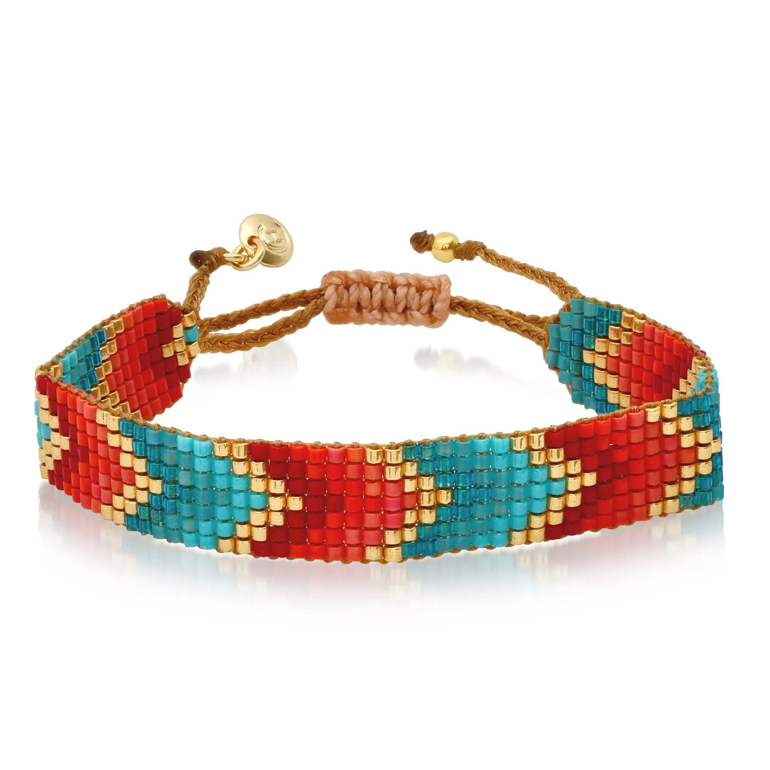 Bold Chevron Adjustable Beaded Bracelet