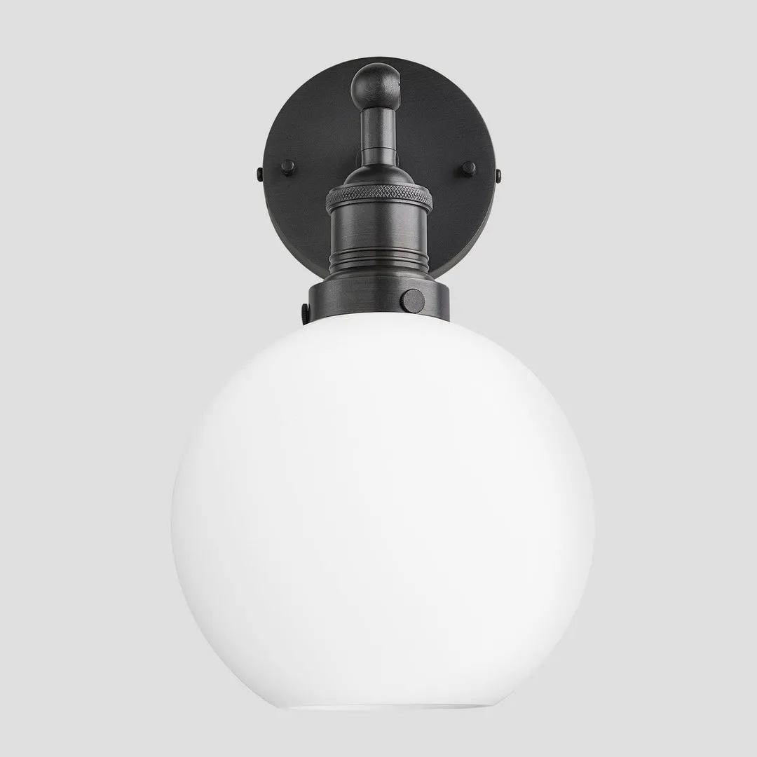 Brooklyn Opal Glass Globe Wall Light - 7 Inch