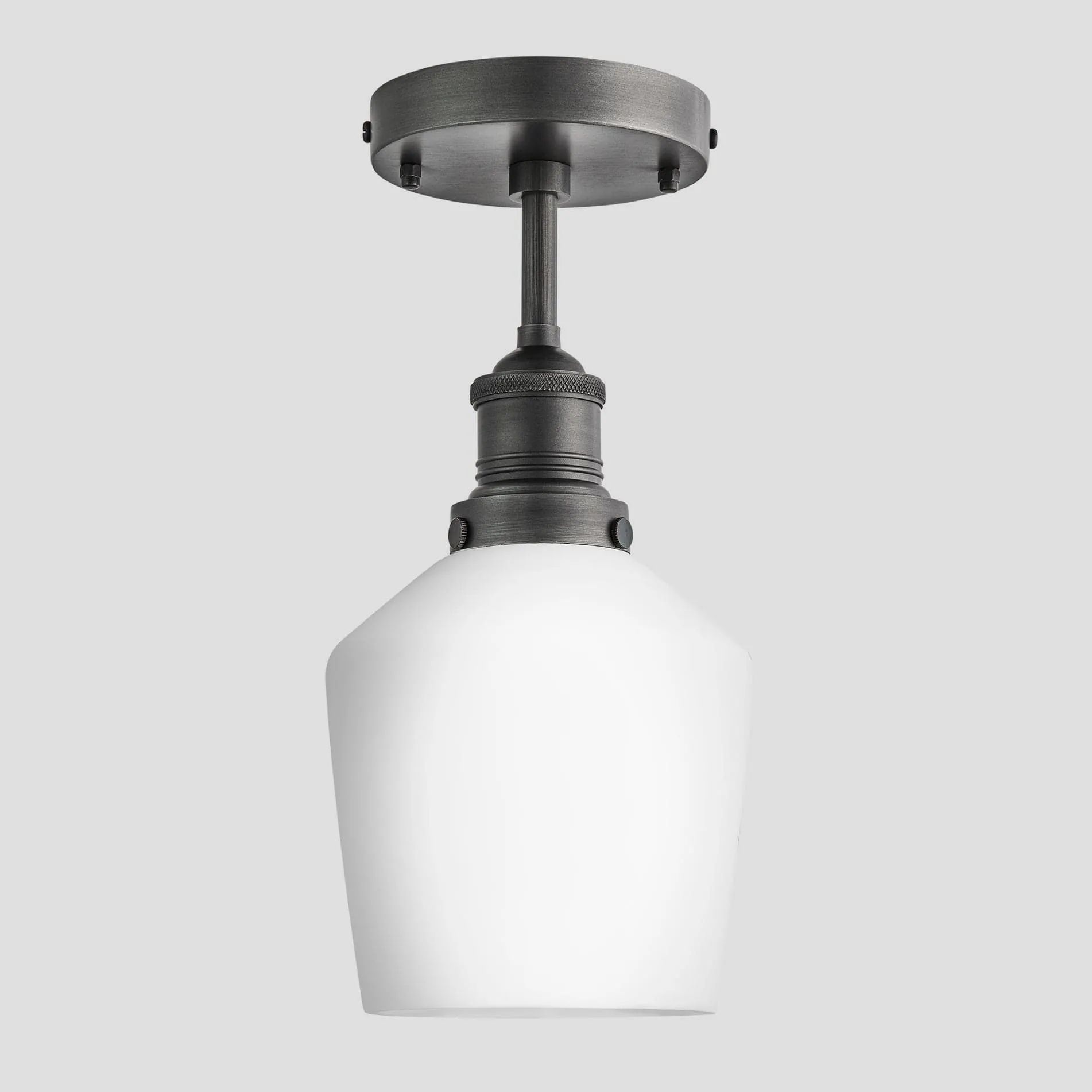 Brooklyn Opal Glass Schoolhouse Flush Mount Light - 5.5 Inch