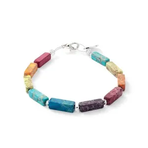 Carrie Elspeth Rainbow Jasper Semi-Precious Beaded Bracelet