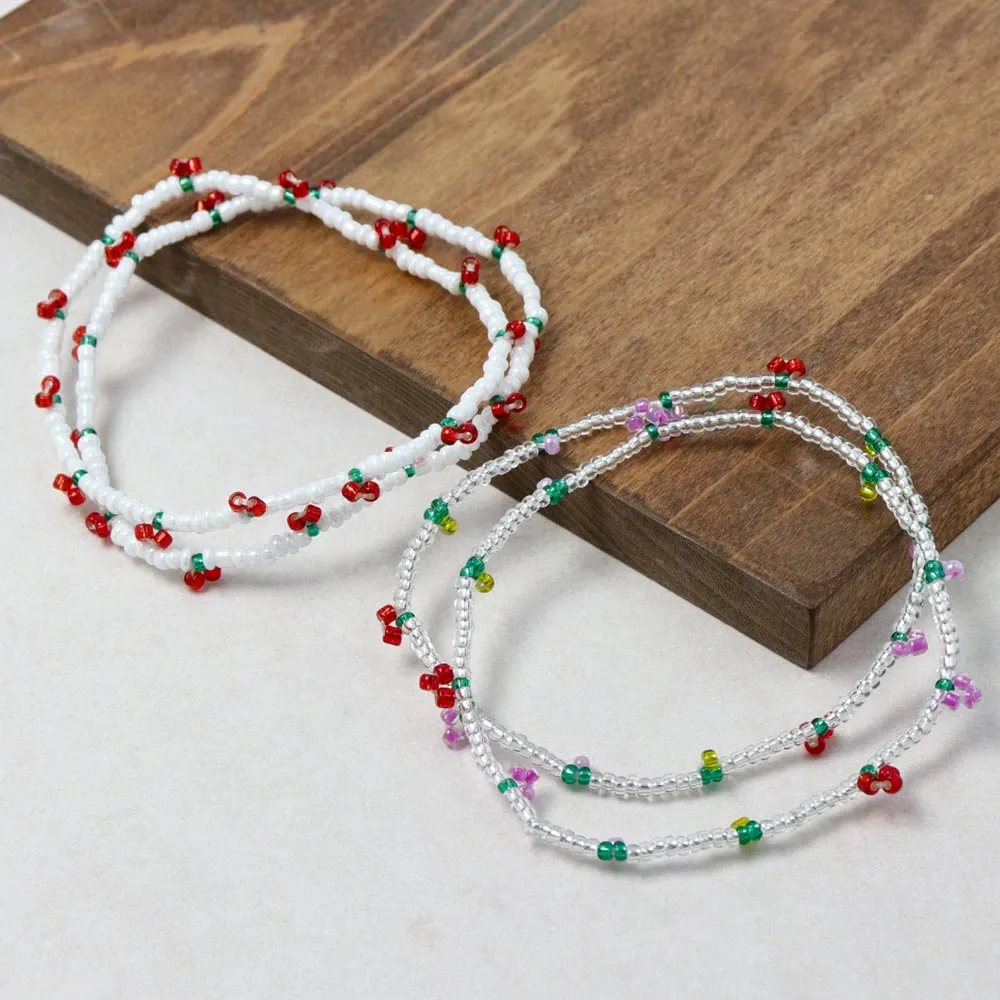 Cherry Beaded Bracelet