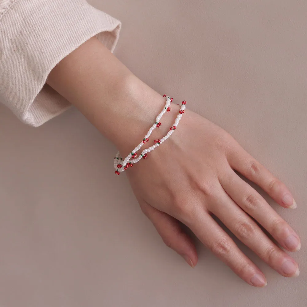 Cherry Beaded Bracelet