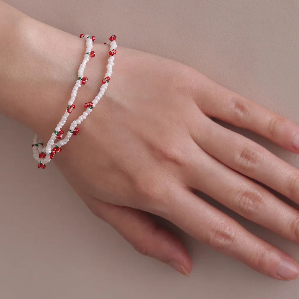 Cherry Beaded Bracelet