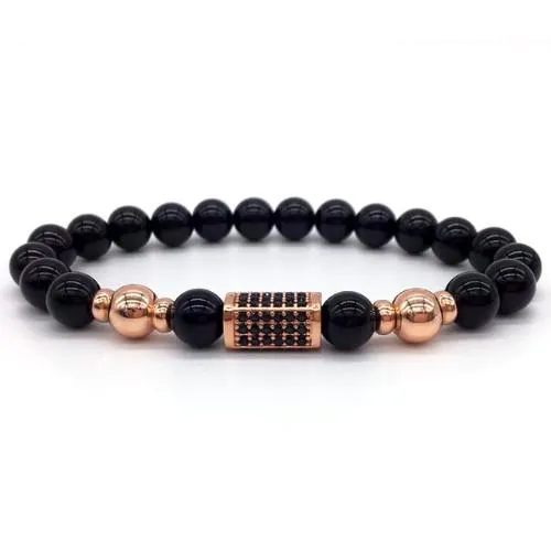 Classy Men Black on Black Bar Bracelet