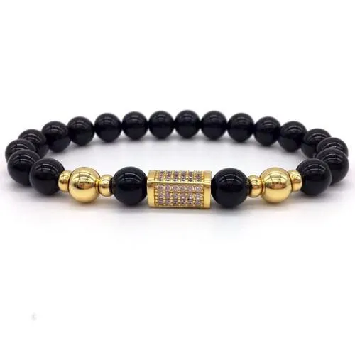 Classy Men Black on Black Bar Bracelet